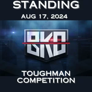 poster advertising online tickets to toughman contest