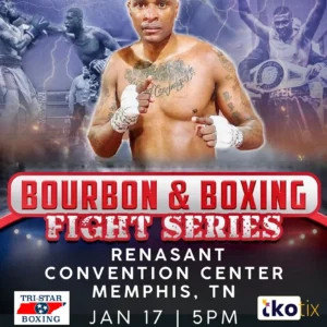 Bourbon and Boxing on Jan 17 at 5 PM at the Renasant Convention Center in Memphis, TN